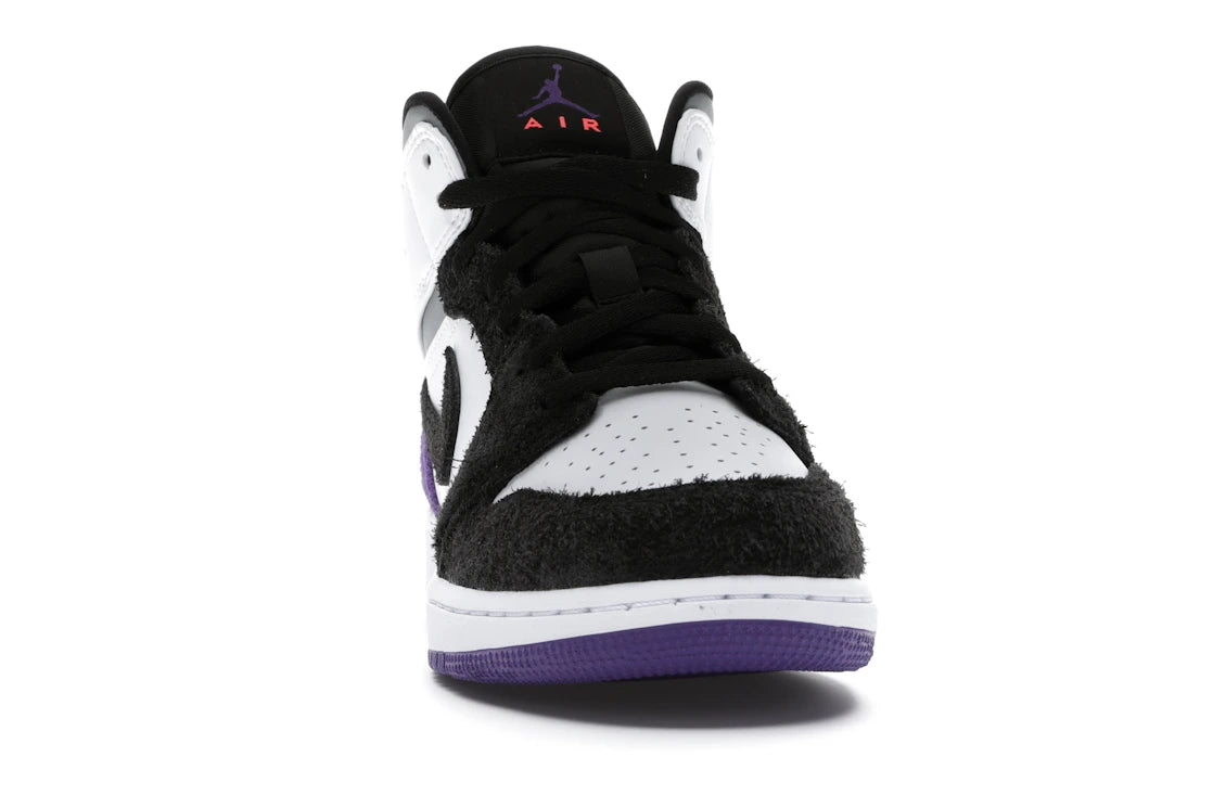 Jordan 1 Mid SE Purple (GS) - vue secondaire A
