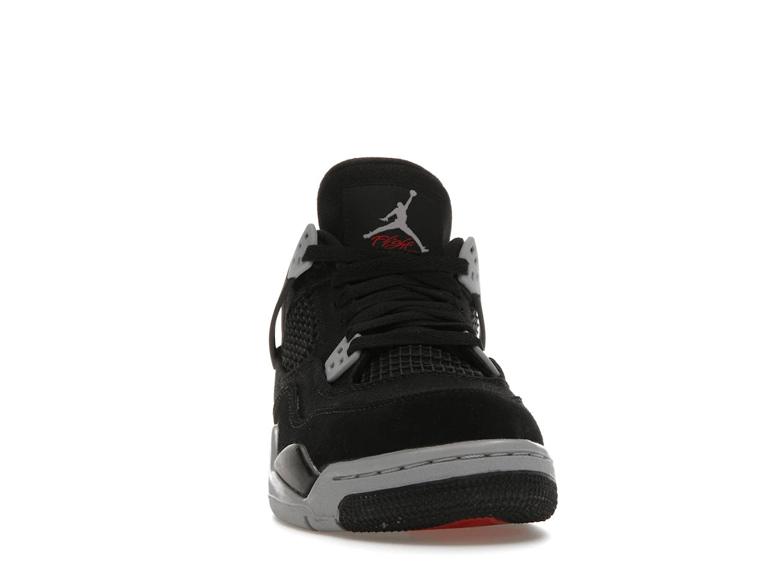Jordan 4 Retro Black Canvas (GS) - vue secondaire A