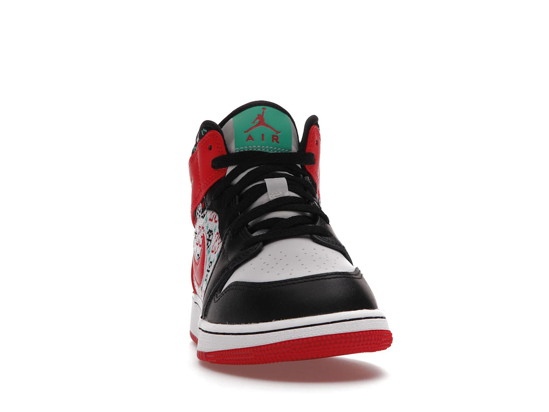 Jordan 1 Mid SE Ugly Christmas Sweater (GS) - vue secondaire A