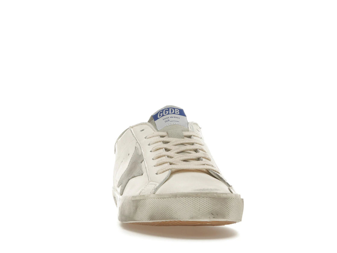 Golden Goose Super-Star Weiß Eisgrau - vue secondaire A