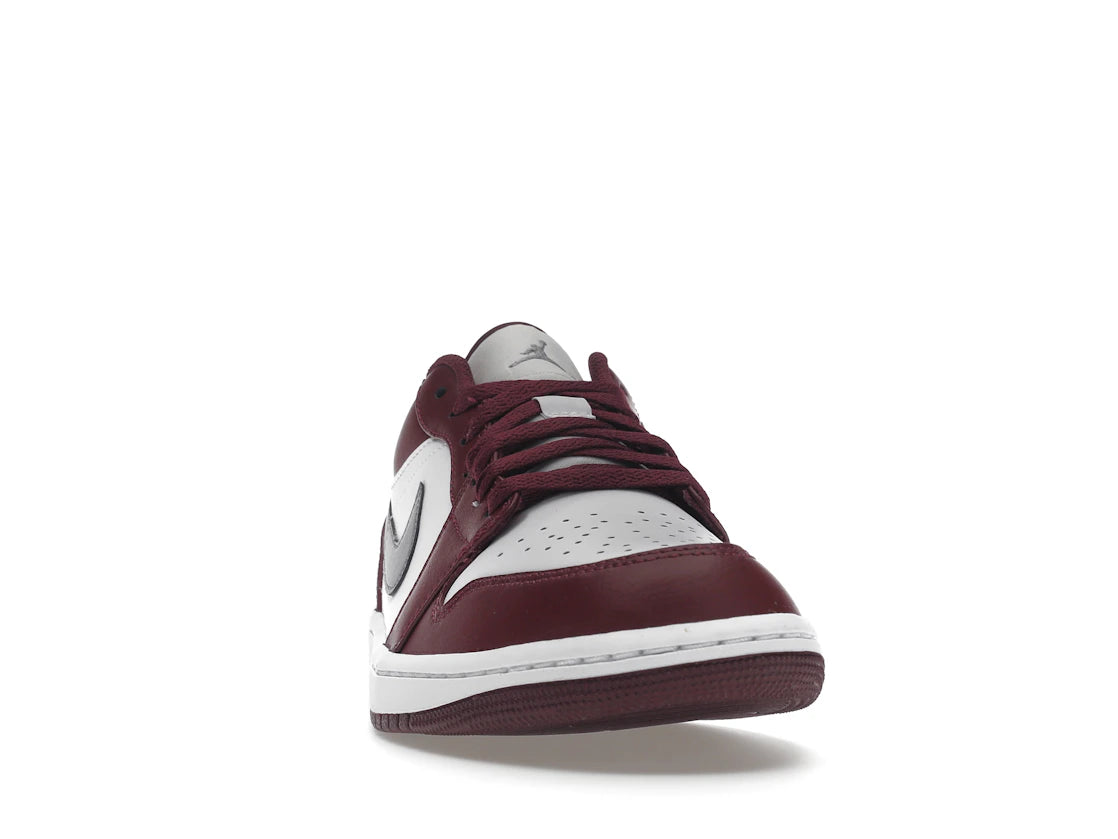 Jordan 1 Low Weiß Bordeaux - vue secondaire A