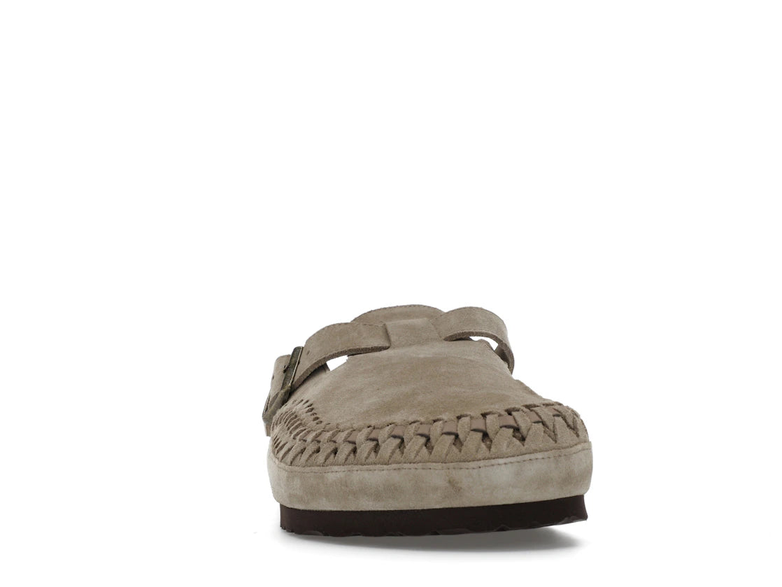 Birkenstock Boston Braided Suede Kith Taupe - vue secondaire A
