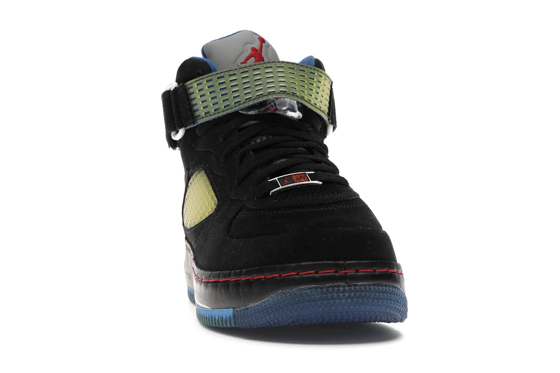 Jordan AJF 5 Black Blue Ribbon Varsity Red - vue secondaire A