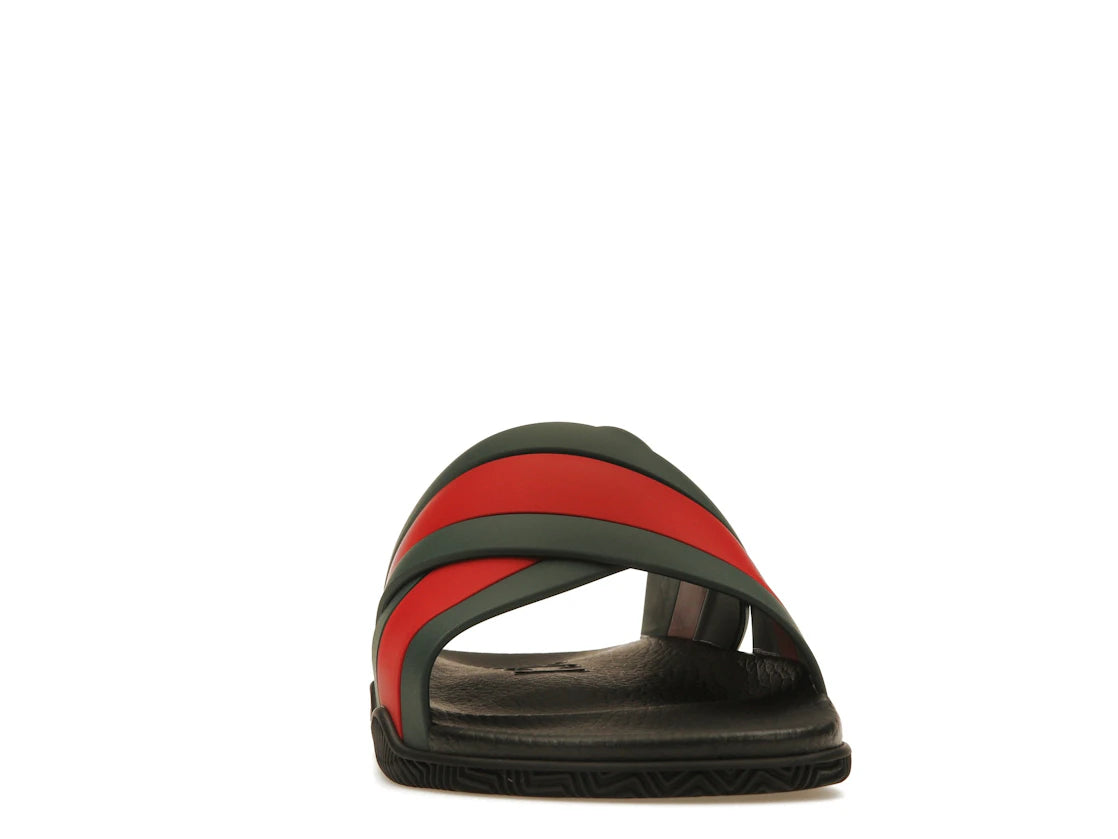 Gucci Web Slide Black Rubber (Women's) - vue secondaire A