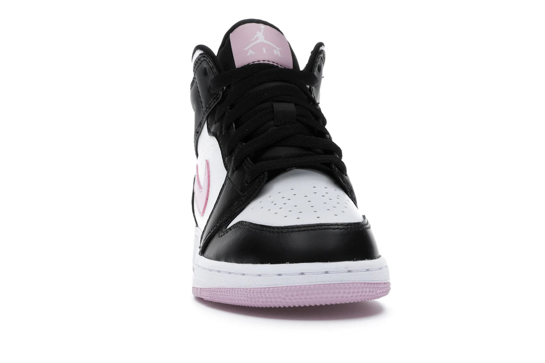Jordan 1 Mid White Black Light Arctic Pink (GS) - vue secondaire A