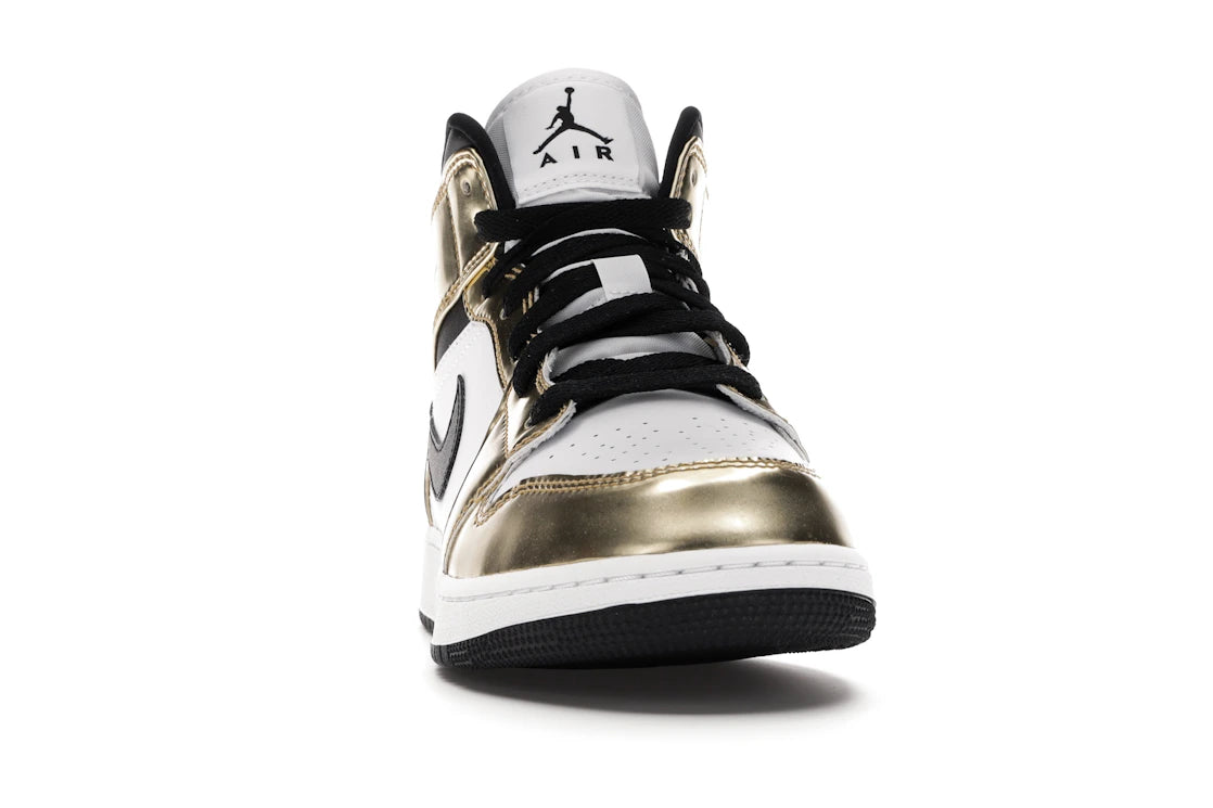 Jordan 1 Mid Metallic Gold Black White (GS) - vue secondaire A