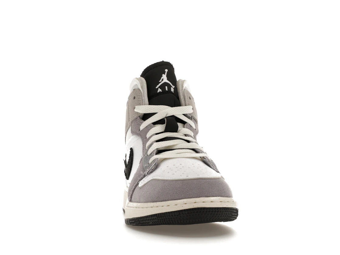 Jordan 1 Mid SE Craft White Cement Grey Black (GS) - vue secondaire A