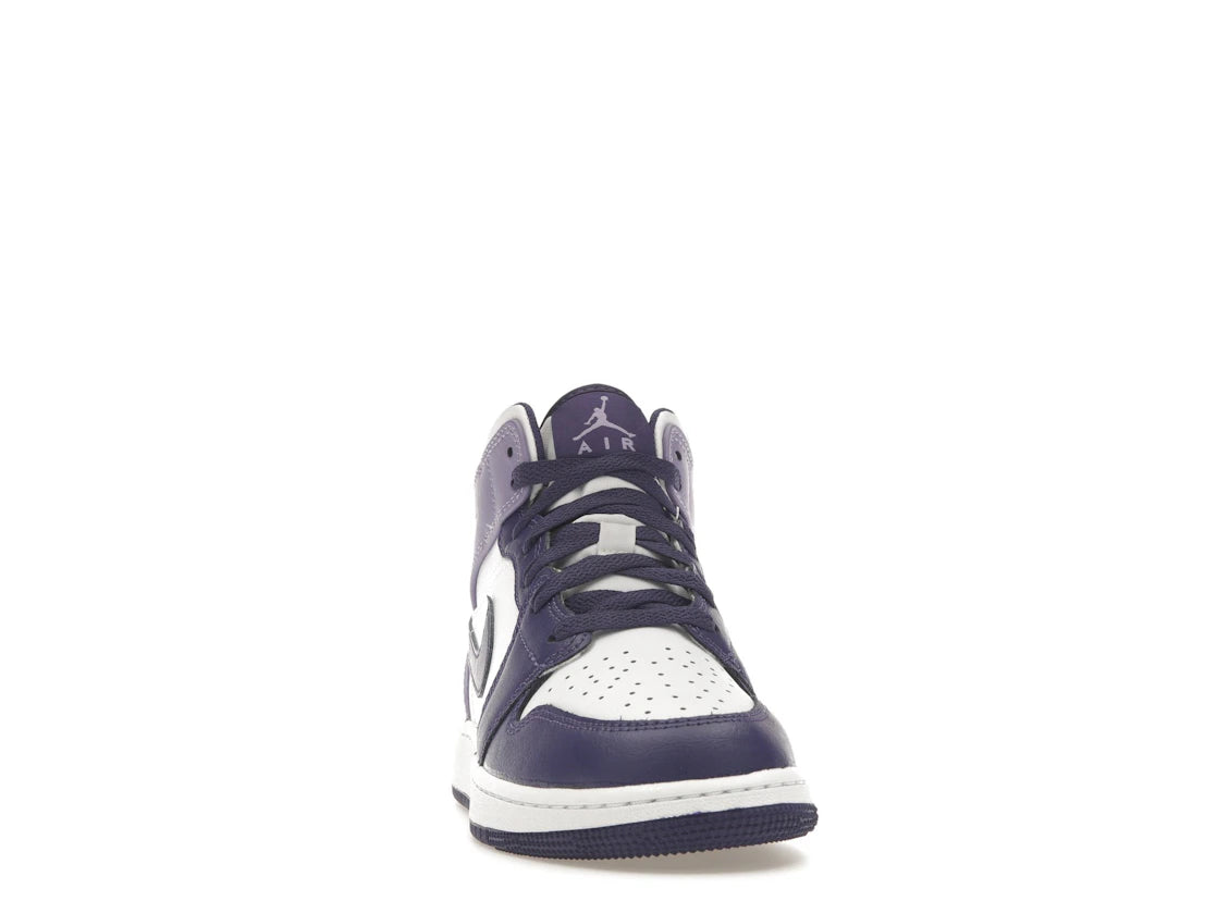Jordan 1 Mid White Sky J Purple (GS) - vue secondaire A
