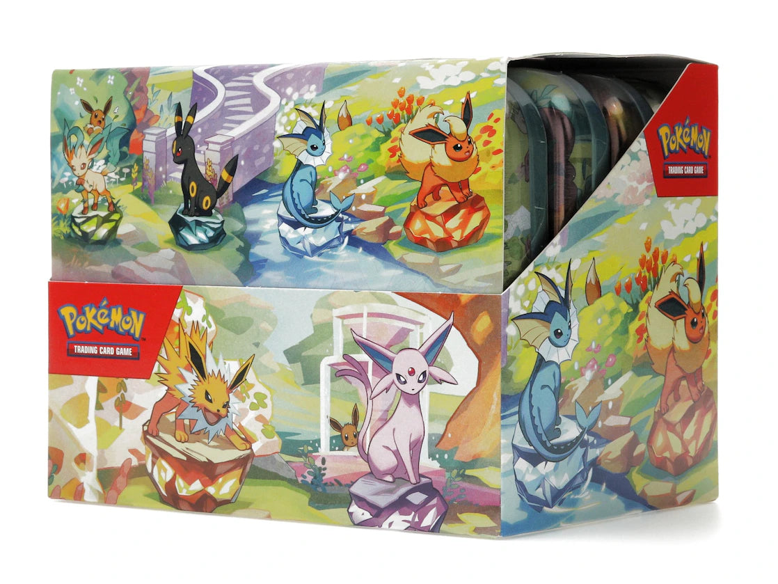 Pokémon Scarlet & Violet Prismatic Evolutions 8 Tin Mini Display - vue secondaire A