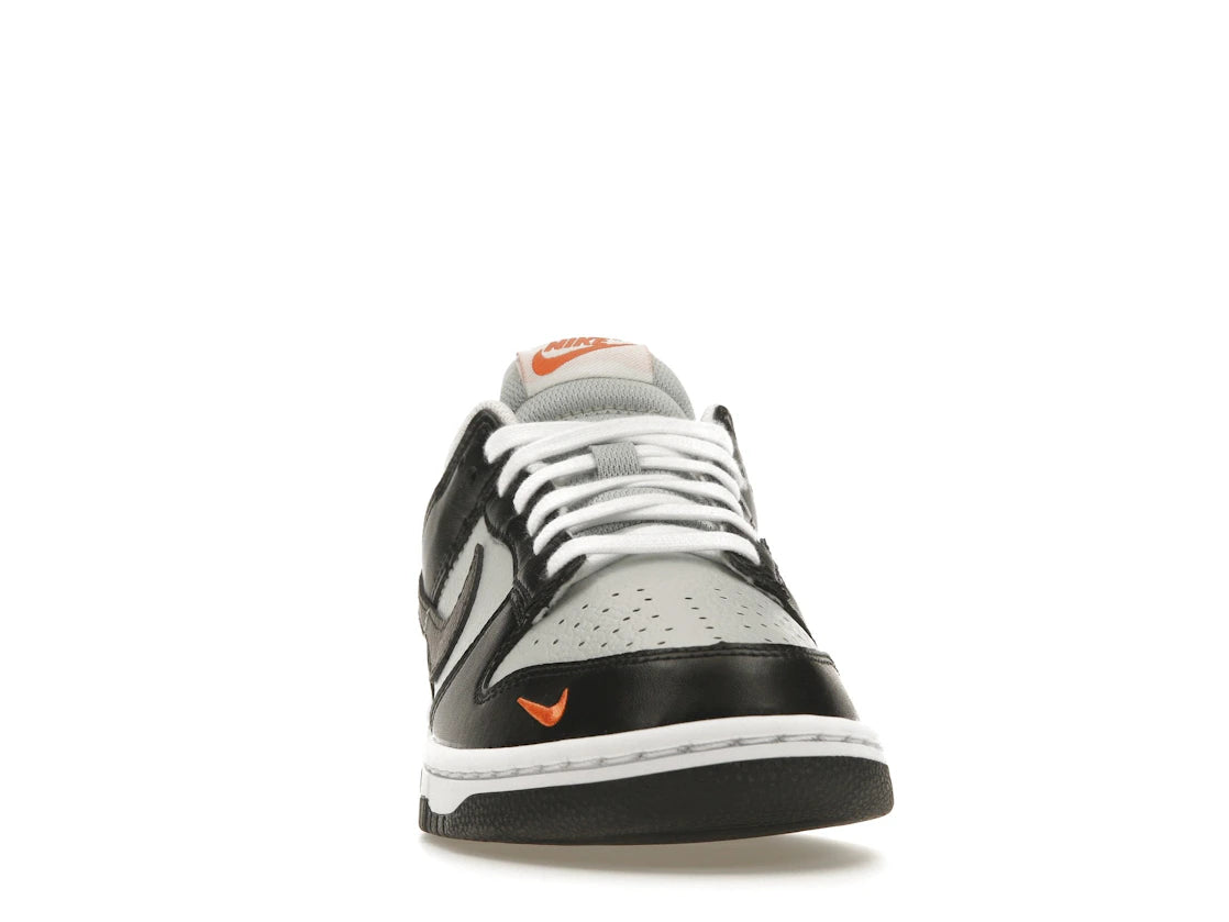 Nike Dunk Low Black Total Orange Mini Swoosh - vue secondaire A