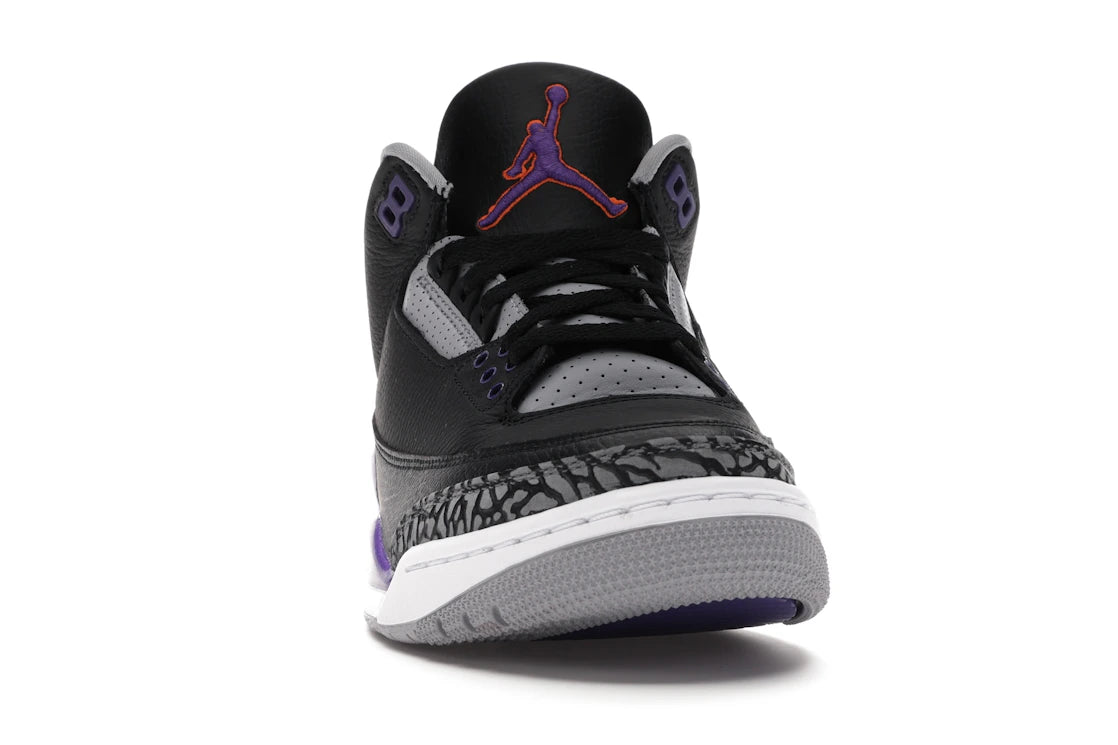 Jordan 3 Retro Schwarz Court Lila - vue secondaire A