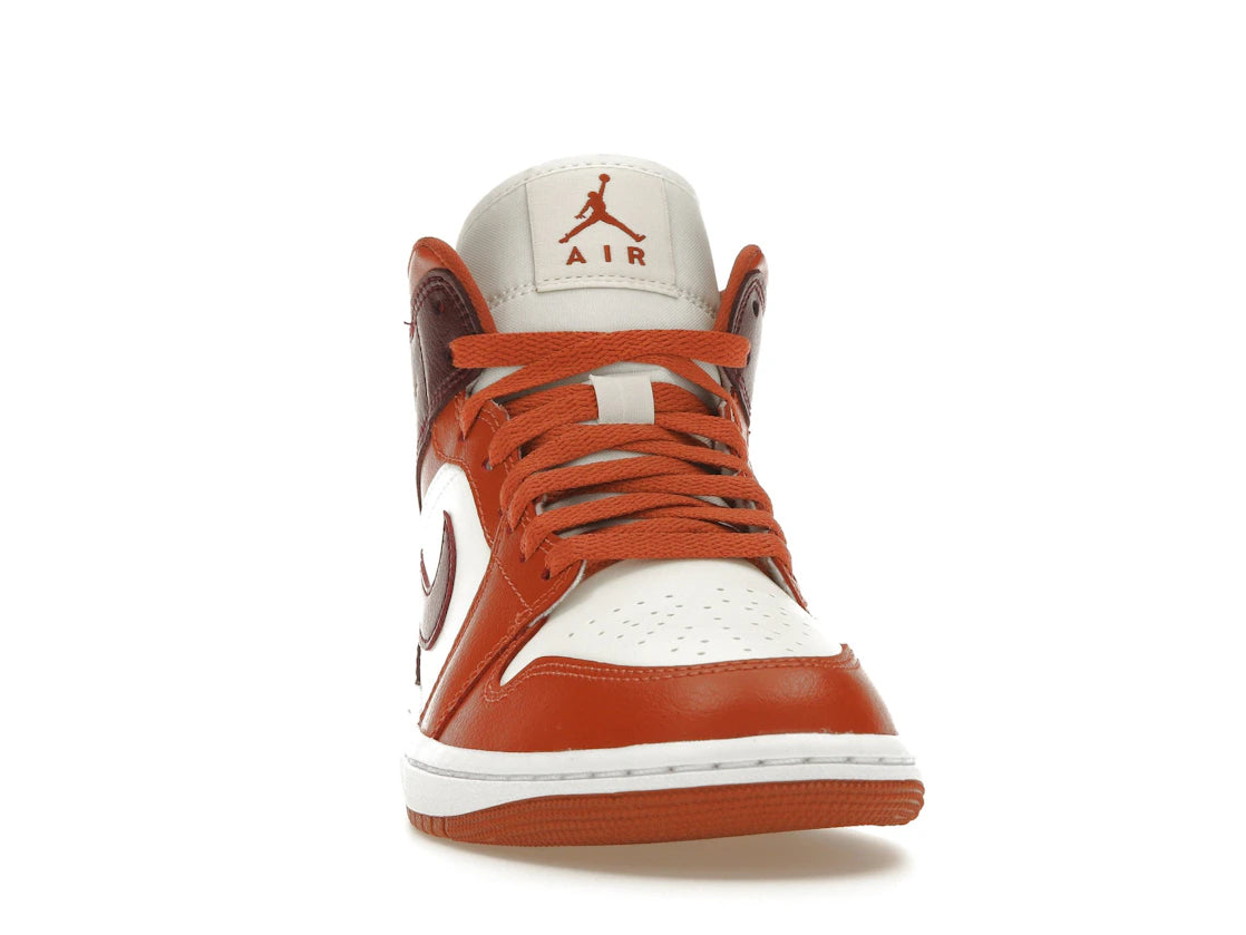 Jordan 1 Mid Dusty Peach Night Maroon (Women's) - vue secondaire A