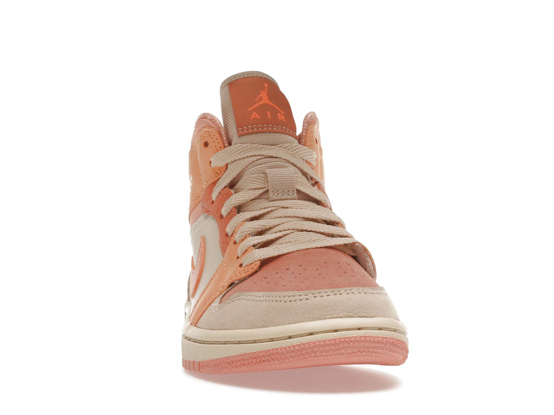 Jordan 1 Mid Apricot Orange (Women's) - vue secondaire A