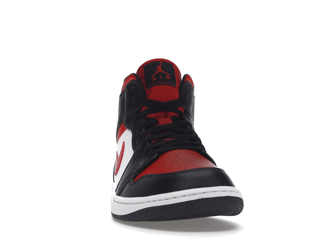 Jordan 1 Mid Weiß Schwarz Rot (2022) - vue secondaire A