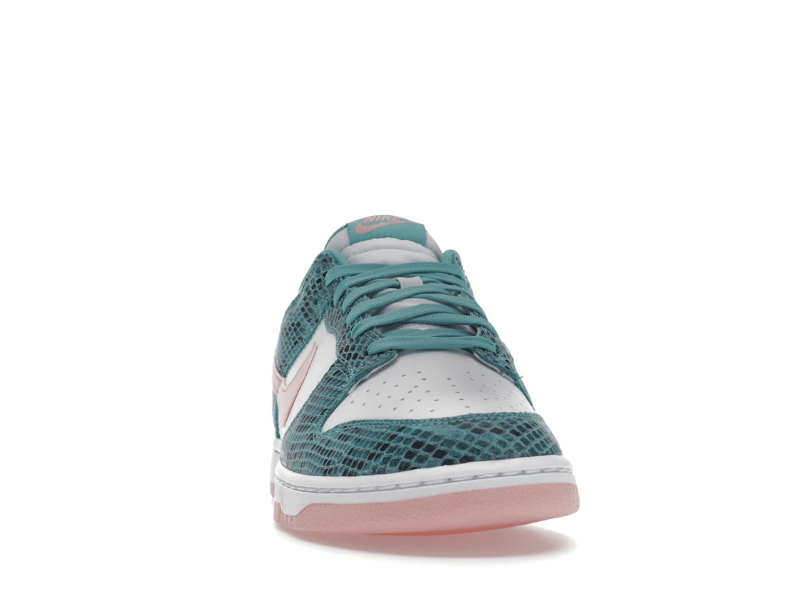 Nike Dunk Low Snakeskin Washed Teal Bleached Coral - vue secondaire A