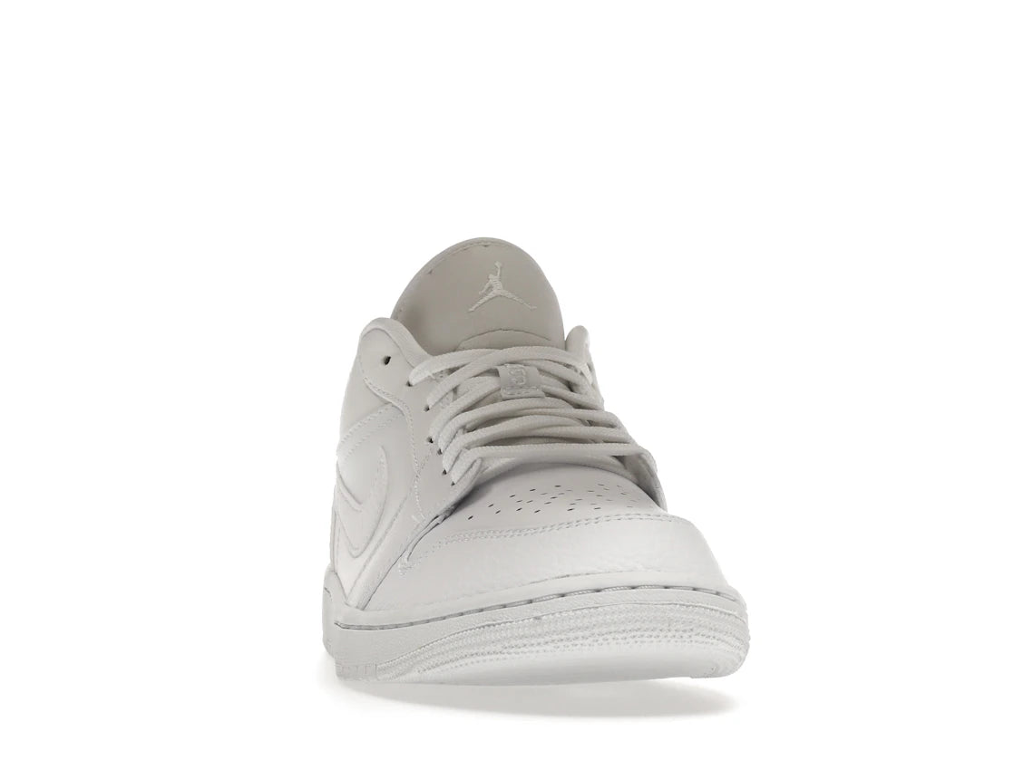 Jordan 1 Low Triple White Tumbled Leather - vue secondaire A