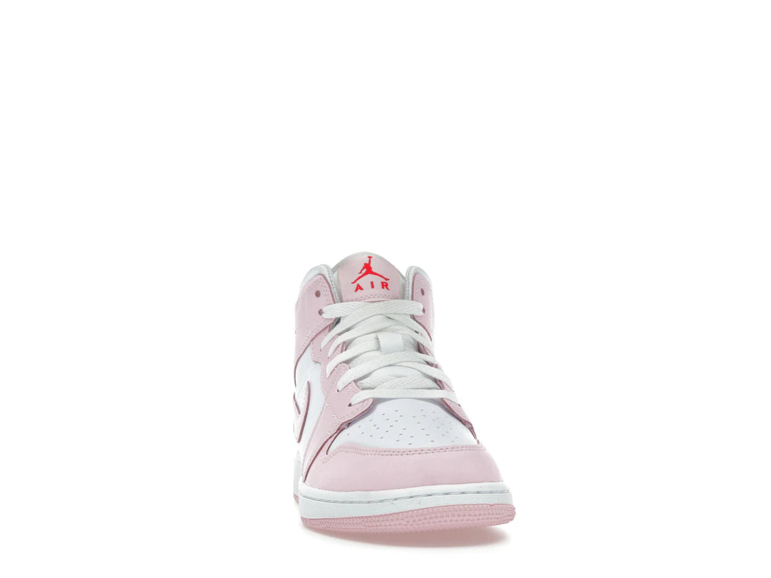 Jordan 1 Mid Pink Foam Fire Red (GS) - vue secondaire A