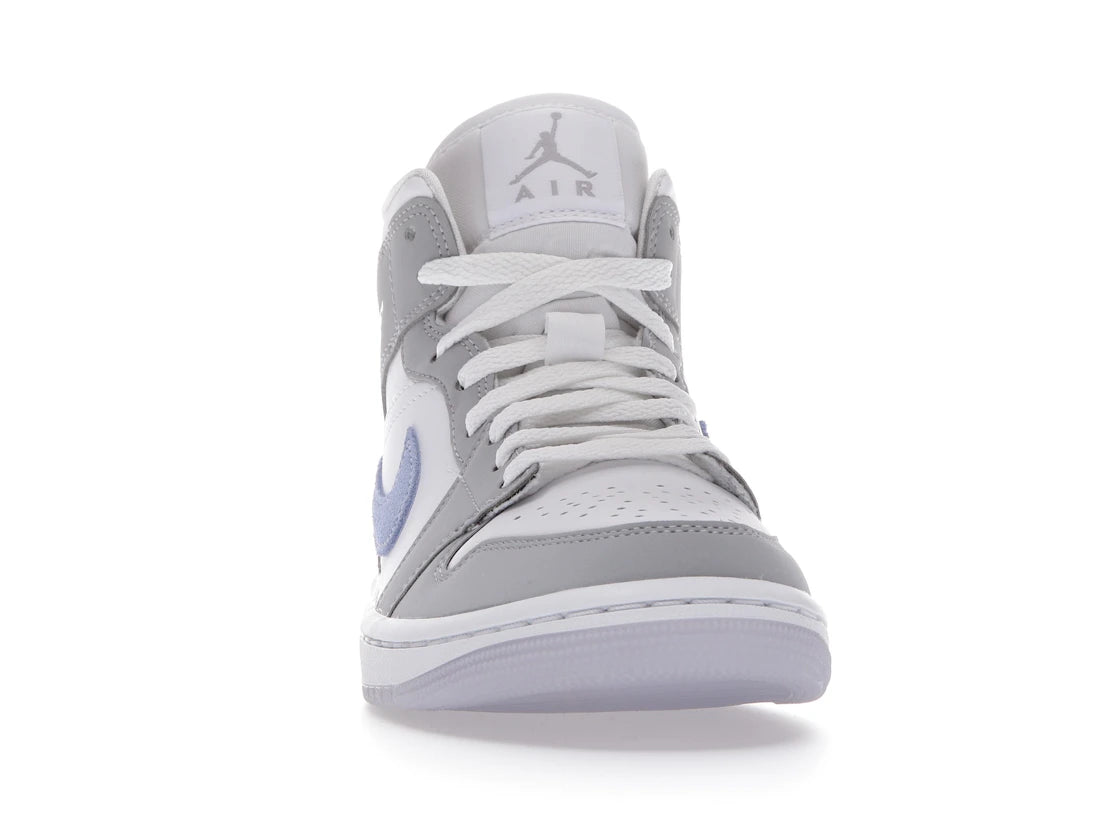 Jordan 1 Mid Wolf Grey Aluminum (Women's) - vue secondaire A