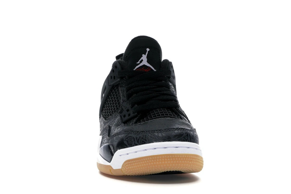 Jordan 4 Retro Laser Black Gum (GS) - vue secondaire A