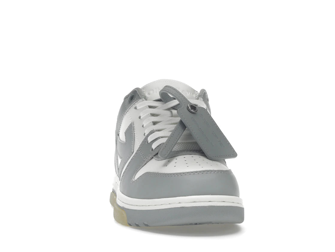 OFF-WHITE Out Of Office "OOO" Low Tops Grau Weiß - vue secondaire A