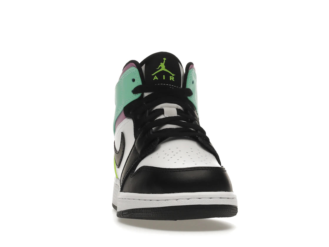 Jordan 1 Mid Pastel Black Toe (GS) - vue secondaire A