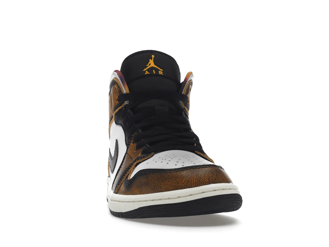 Jordan 1 Mid SE Orange Wear Away - vue secondaire A