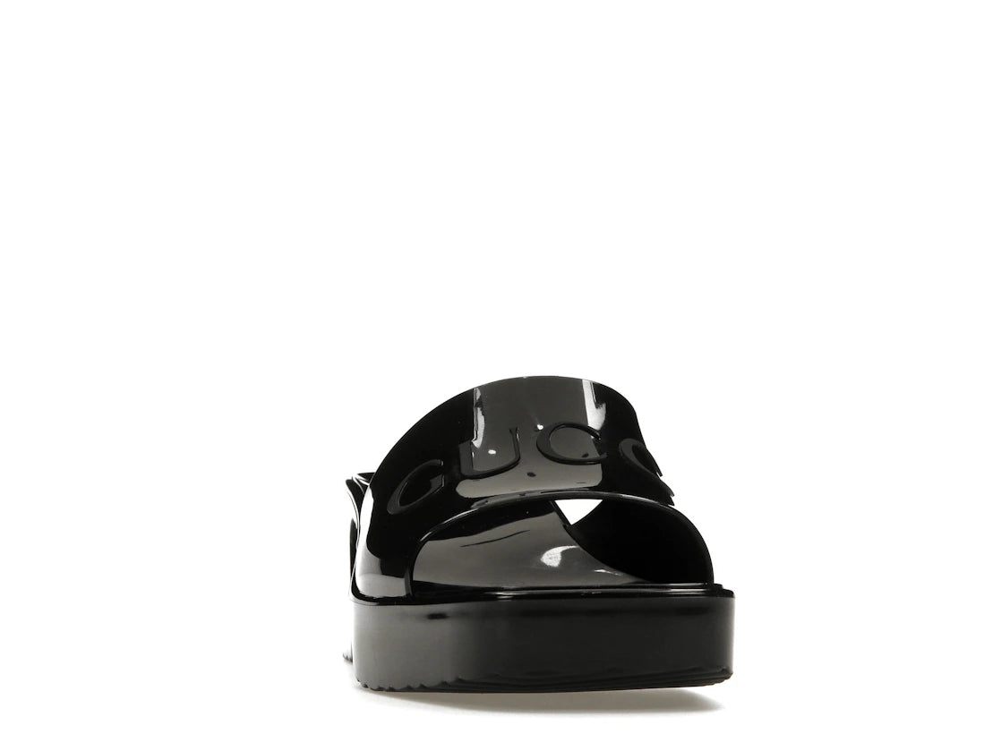 Gucci 60mm Slide Sandal Black Rubber - vue secondaire A