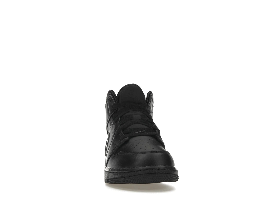 Jordan 1 Mid Triple Black (GS) - vue secondaire A