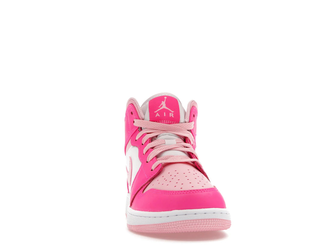 Jordan 1 Mid Fierce Pink (GS) - vue secondaire A