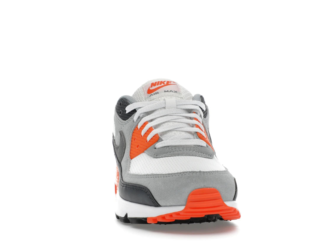 Nike Air Max 90 Summit White Safety Orange Dark Smoke Grey Smoke Grey - vue secondaire A