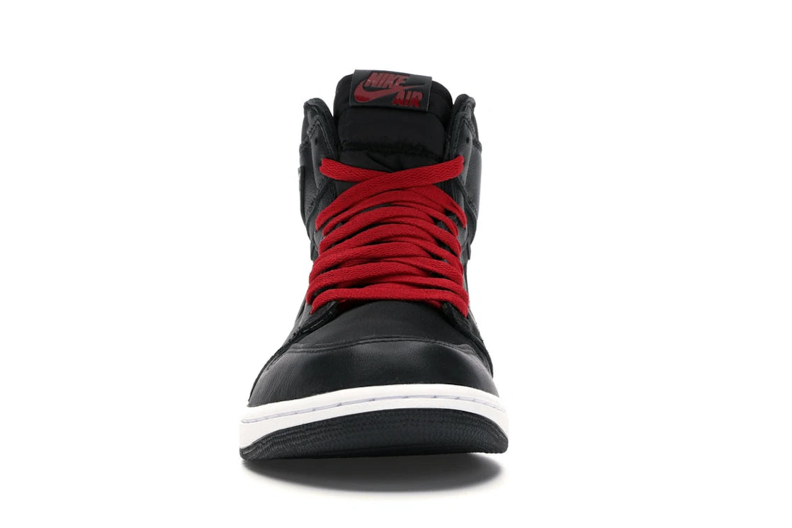 Jordan 1 Retro High Black Satin Gym Red