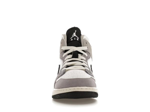 Jordan 1 Mid SE Craft White Cement Grey Black (GS)