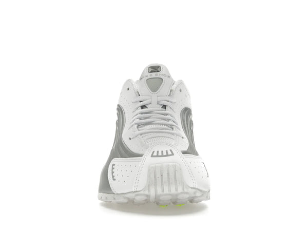 Nike Shox R4 White Metallic Silver Volt (Women's)