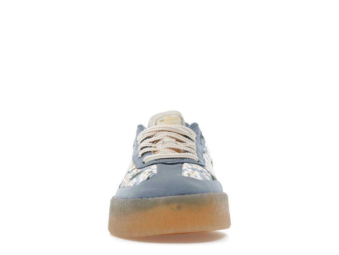 adidas Sambae Liberty London Blumenstickerei Blau Creme Weiß (Damen)