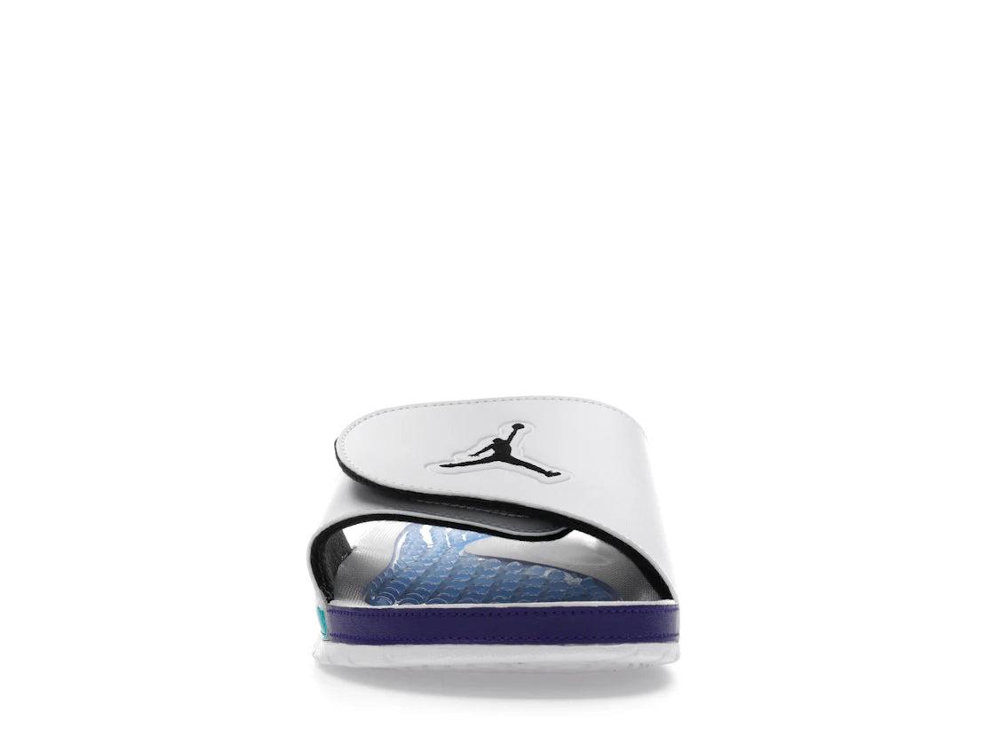 Jordan Hydro 5 Retro Slide White New Emerald Grape Ice Black