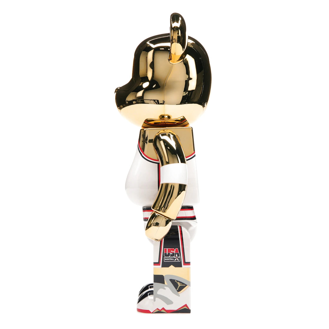 Bearbrick Michael Jordan 1992 Team USA (Dream Team) 100% &amp; 400% Set Gold Chrome