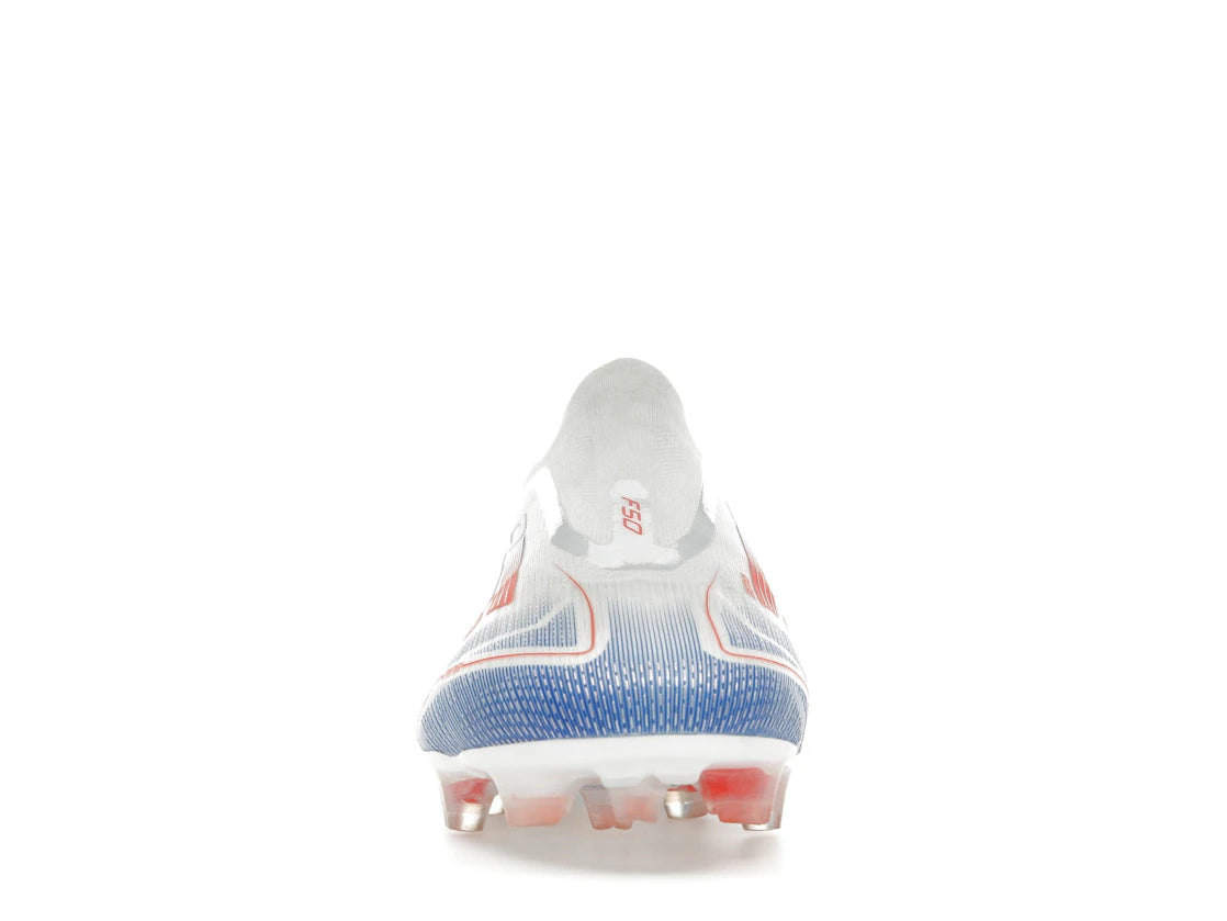adidas F50 Elite Laceless FG Cloud White Solar Red Lucid Blue - vue secondaire B