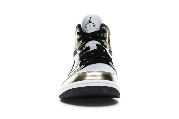 Jordan 1 Mid Metallic Gold Black White