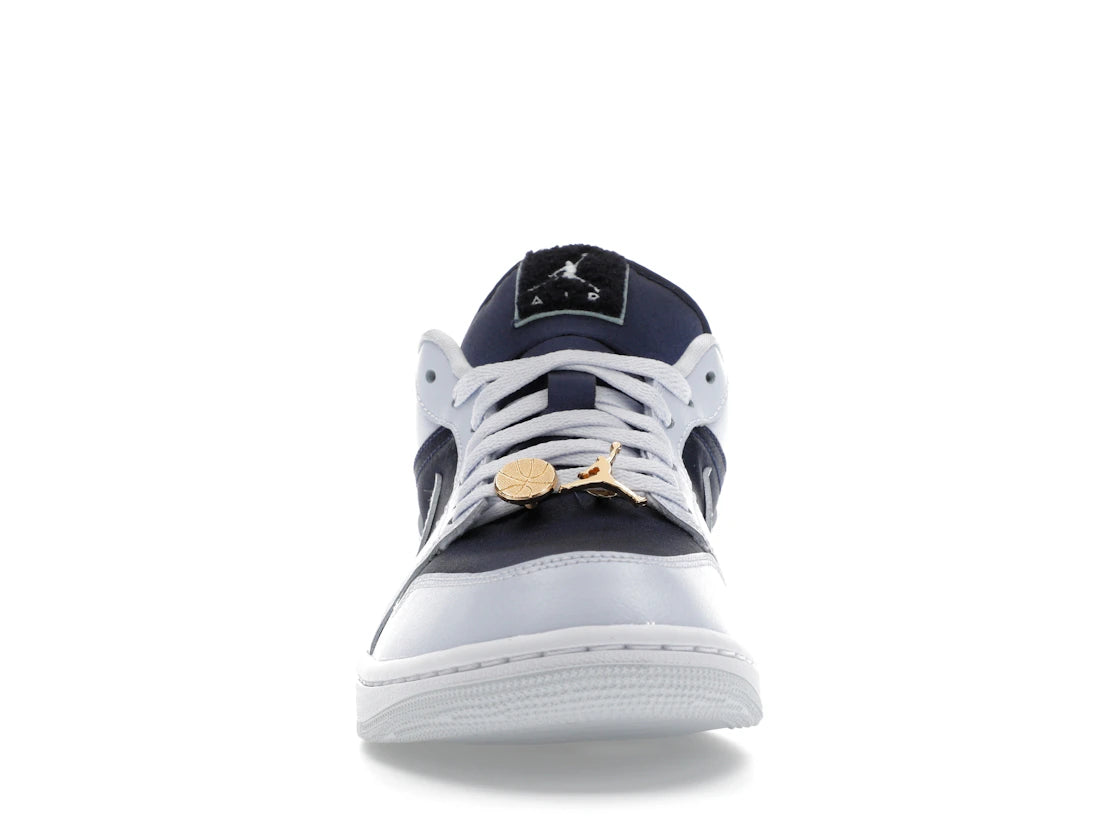 Jordan 1 Low SE Football Grey White Gym Red Midnight Navy (Women's)