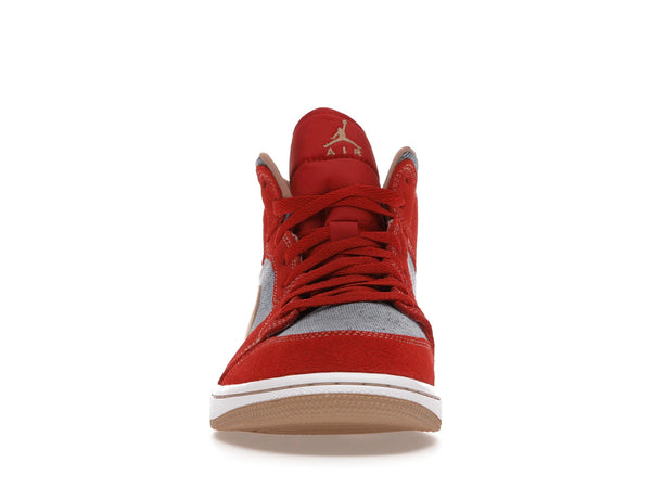 Jordan 1 Mid Denim Red