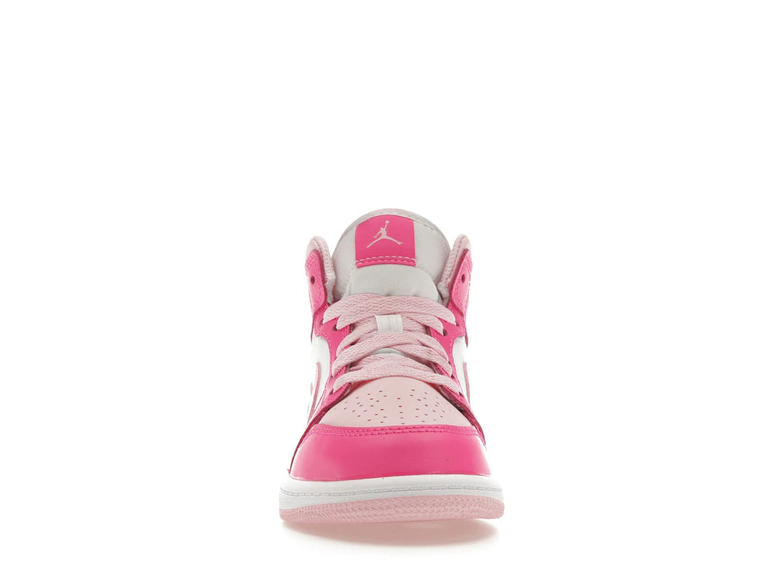 Jordan 1 Mid White Fierce Pink (PS)