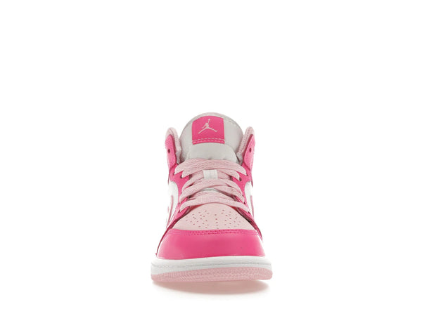 Jordan 1 Mid White Fierce Pink (PS)