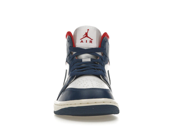 Jordan 1 Mid French Blue Gym Red (Women's)