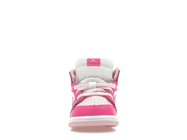 Jordan 1 Mid White Fierce Pink (TD)