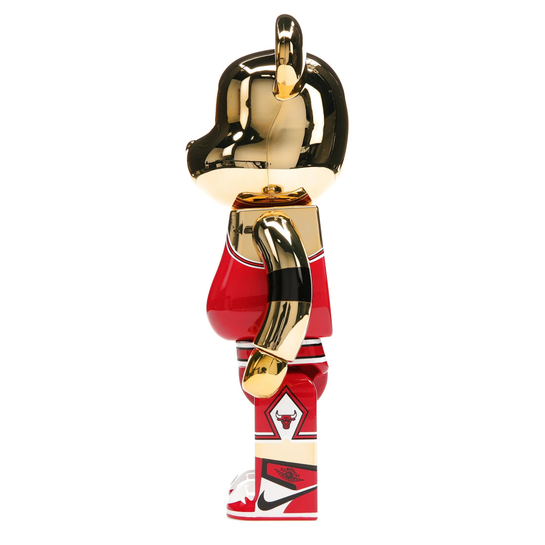 Bearbrick Michael Jordan 1985 Rookie Jersey 100% &amp; 400% Set Gold Chrome