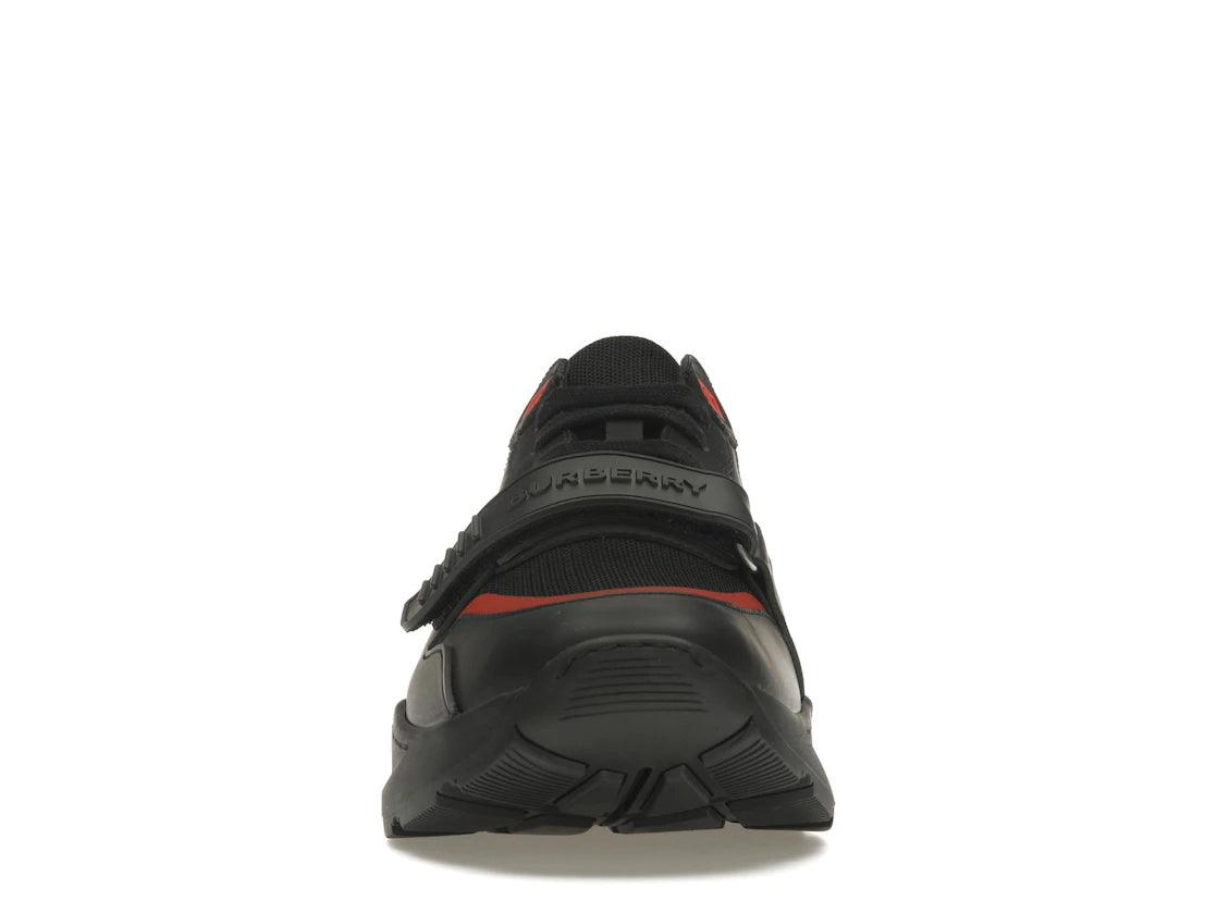 Burberry Check Suede Leather Sneakers Vintage Check-print Black