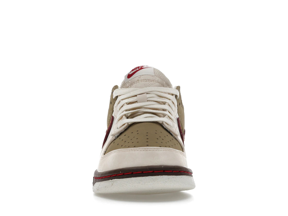 Nike Dunk Low Retro Khaki Team Red Pearl White (Women's) - vue secondaire B