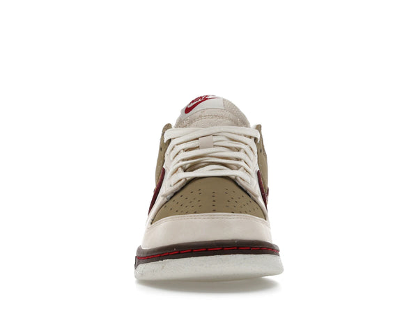 Nike Dunk Low Retro Khaki Team Red Pearl White (Women's)