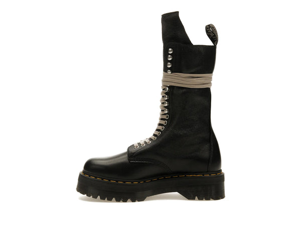 Dr. Martens 1918 Quad Leather Sole Calf Length Boot Rick Owens Black
