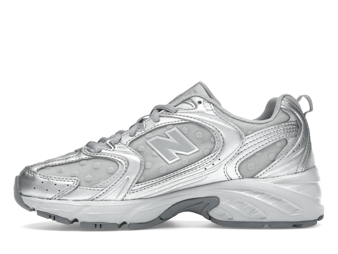 New Balance 530 Silver Metallic Raincloud Polka Dots
